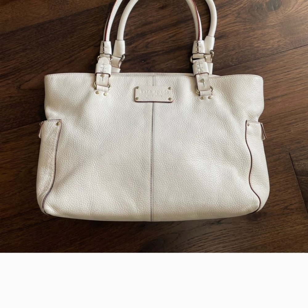 Kate Spade Cream Leather Hobo Bag